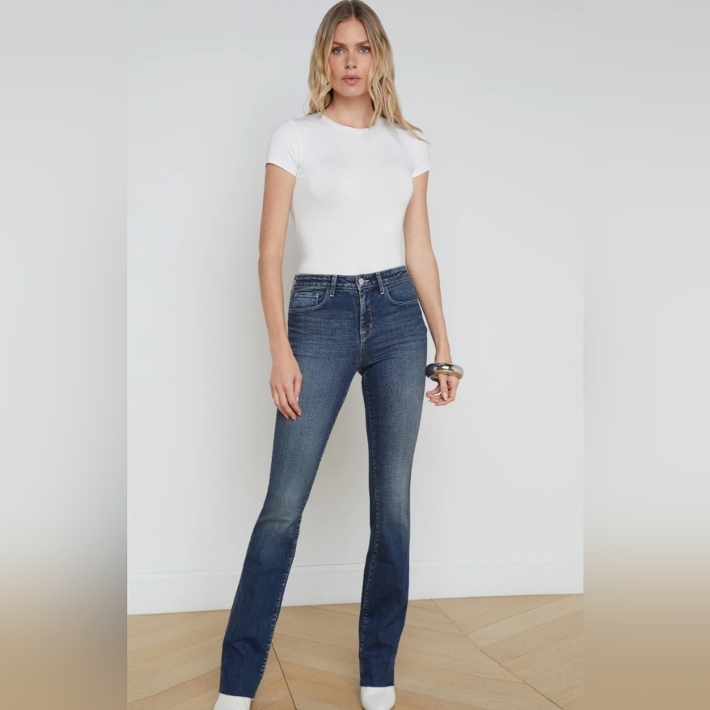 L'Agence Ruth High Rise Straight Leg Jeans Sz 31